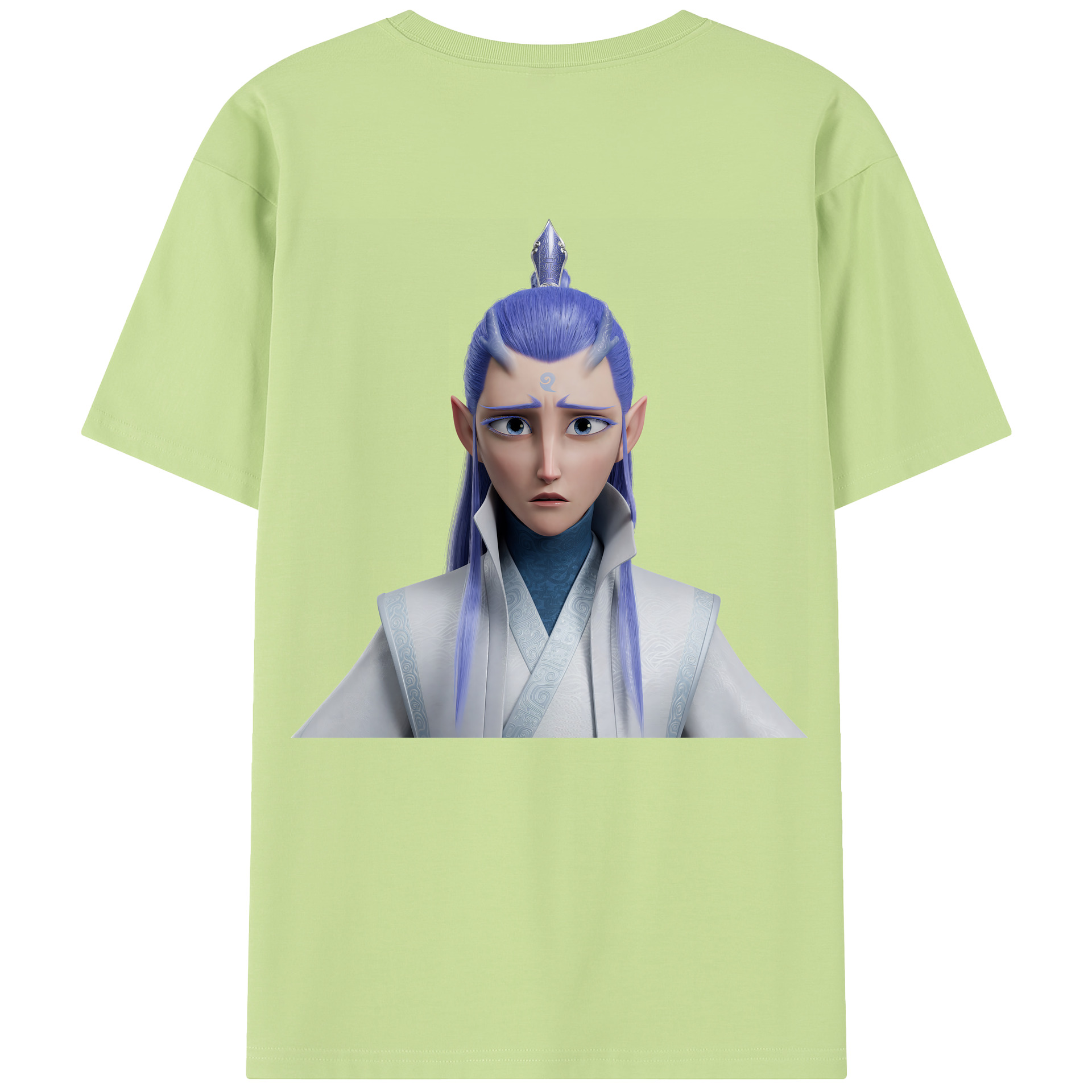 （画像用） Ne Zha 2 ナタ 魔童の大暴れ 綿100％半袖Tシャツ（背面プリント）